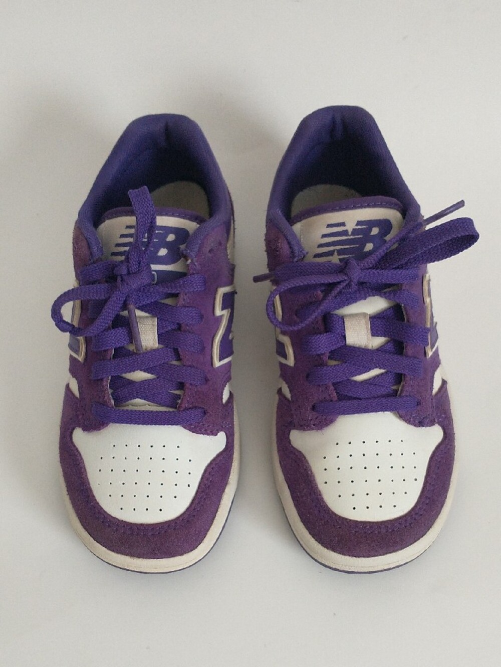 New Balance 480 Kids Purple and White Lace-Up Sneakers. Size 8.5" inch - Picture 2 of 11